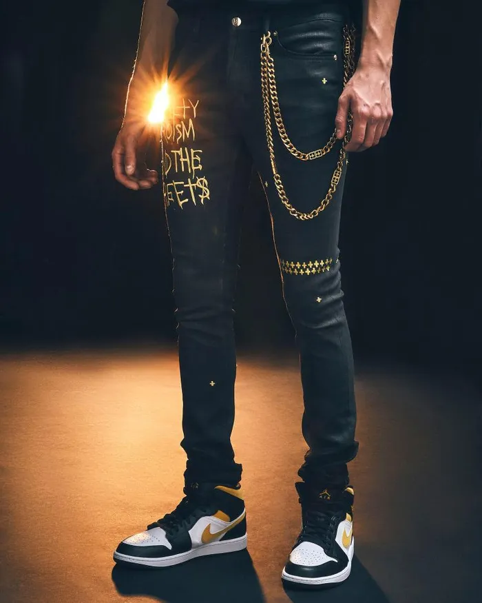 Ksubi Ksubi 23 Van Winkle Jet Black Wax Mens Skinny