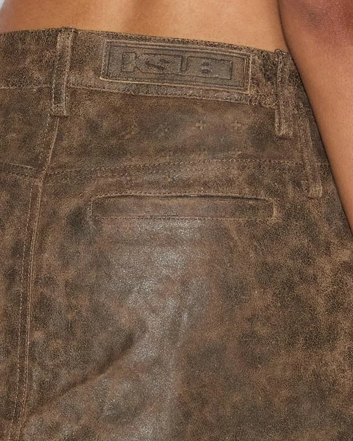 Ksubi Low Rider Mini Weathered Womens Skirts