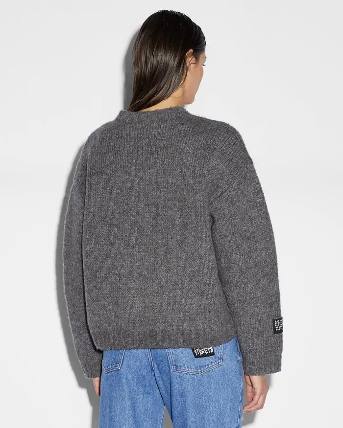 Ksubi Moment Sweater Charcoal Womens Tops