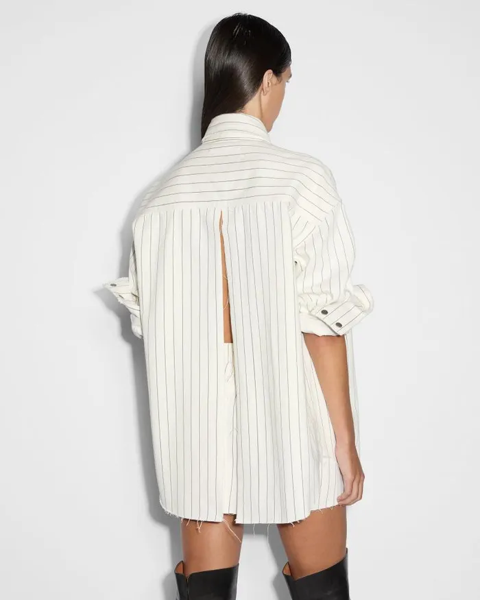 Ksubi Oversized Ls Shirt Prophetik Slice Womens Tops