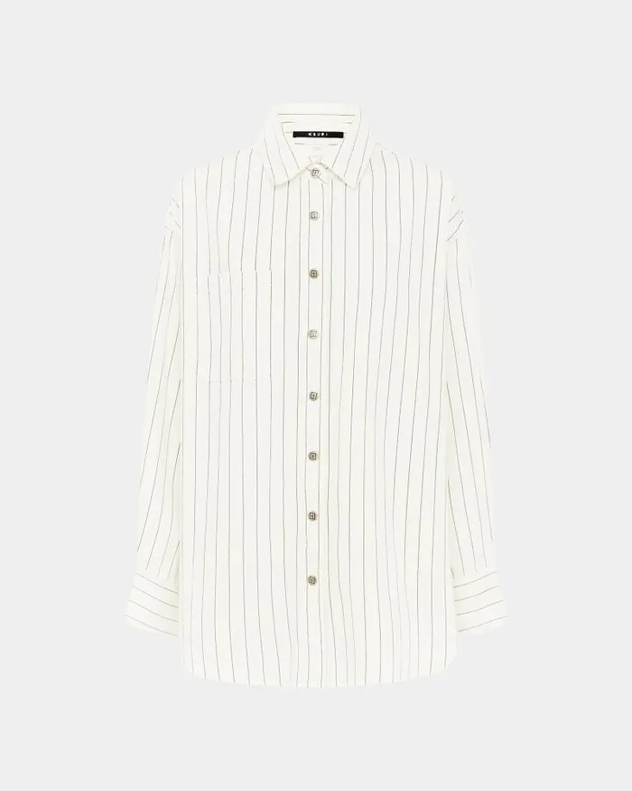 Ksubi Oversized Ls Shirt Prophetik Slice Womens Tops