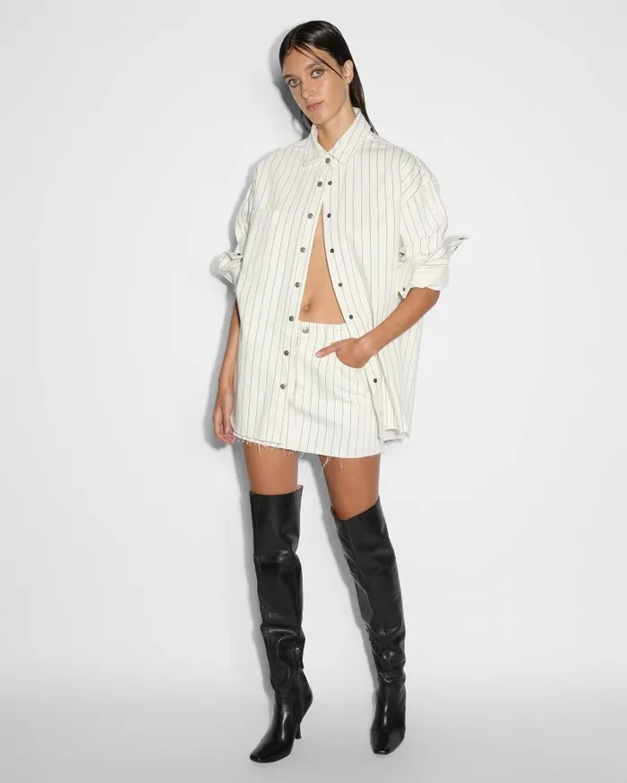 Ksubi Oversized Ls Shirt Prophetik Slice Womens Tops