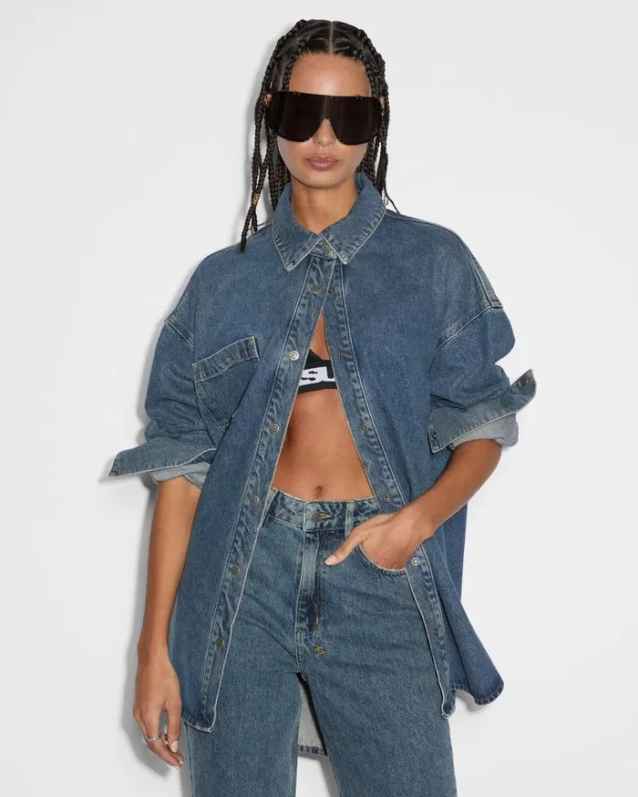 Ksubi Oversized Ls Shirt Subway Womens Tops