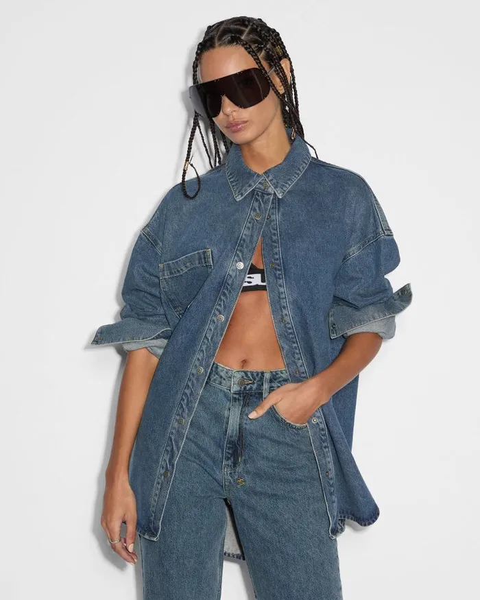 Ksubi Oversized Ls Shirt Subway Womens Tops