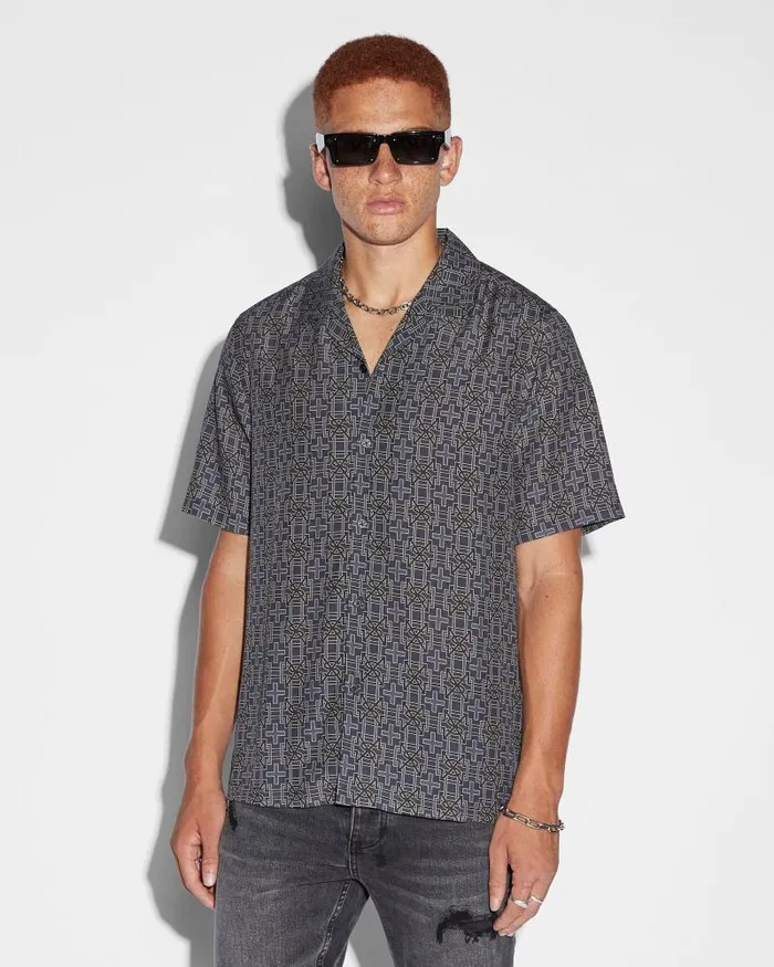 Ksubi Plus Resort Ss Shirt Navy Mens Shirts