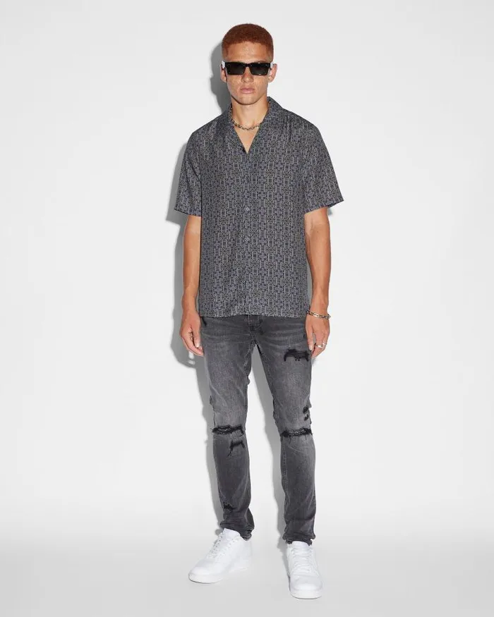 Ksubi Plus Resort Ss Shirt Navy Mens Shirts
