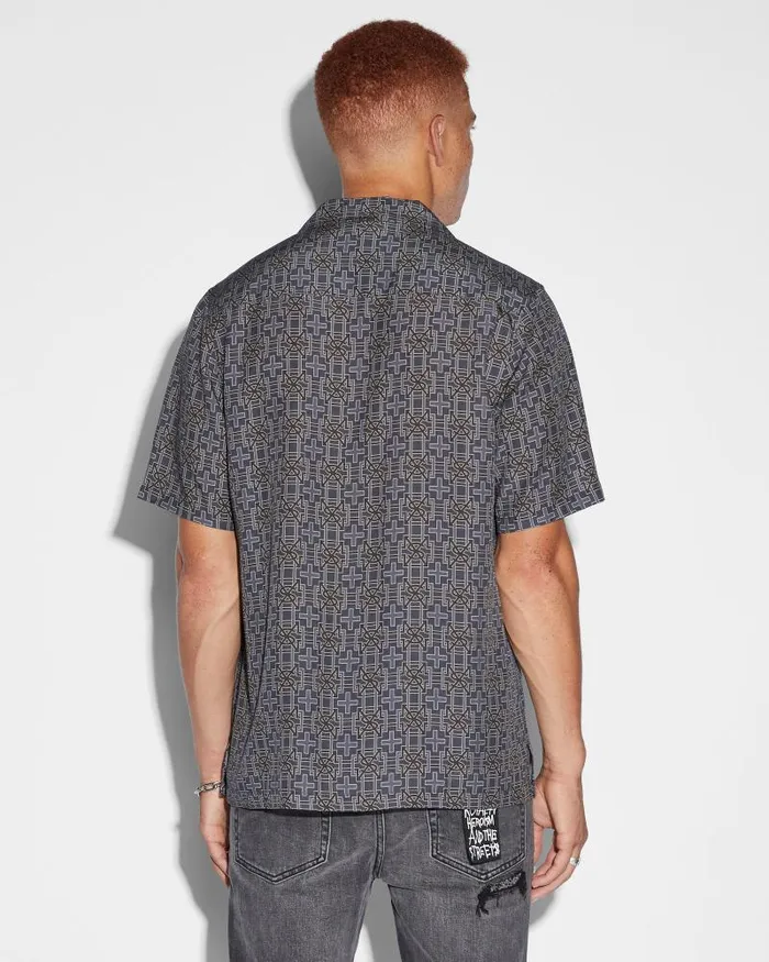 Ksubi Plus Resort Ss Shirt Navy Mens Shirts