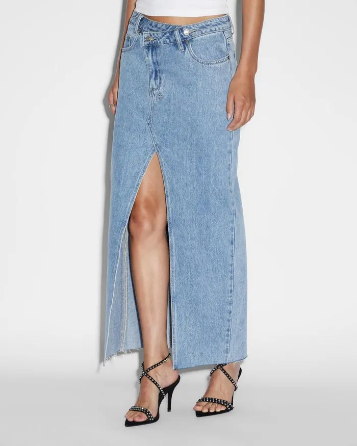Ksubi Relax Maxi Skirt Authentik Womens Denim Skirts