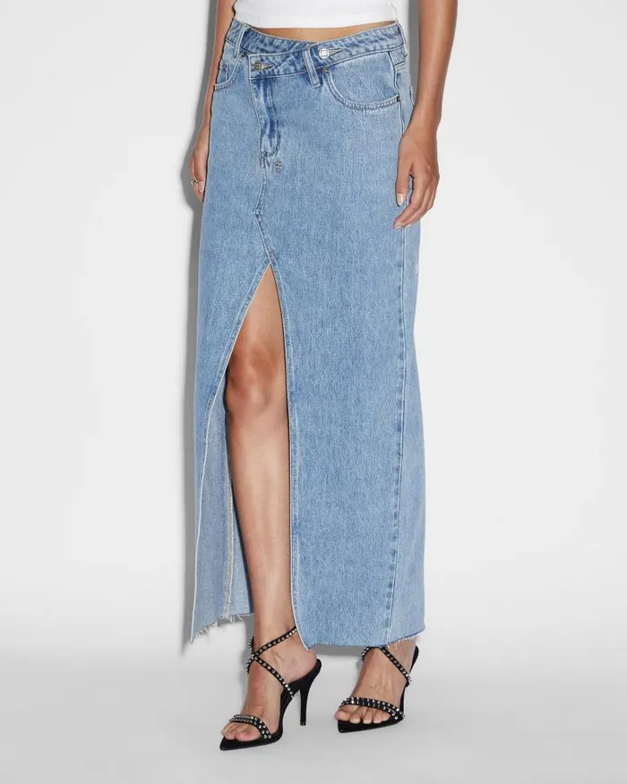 Ksubi Relax Maxi Skirt Authentik Womens Denim Skirts