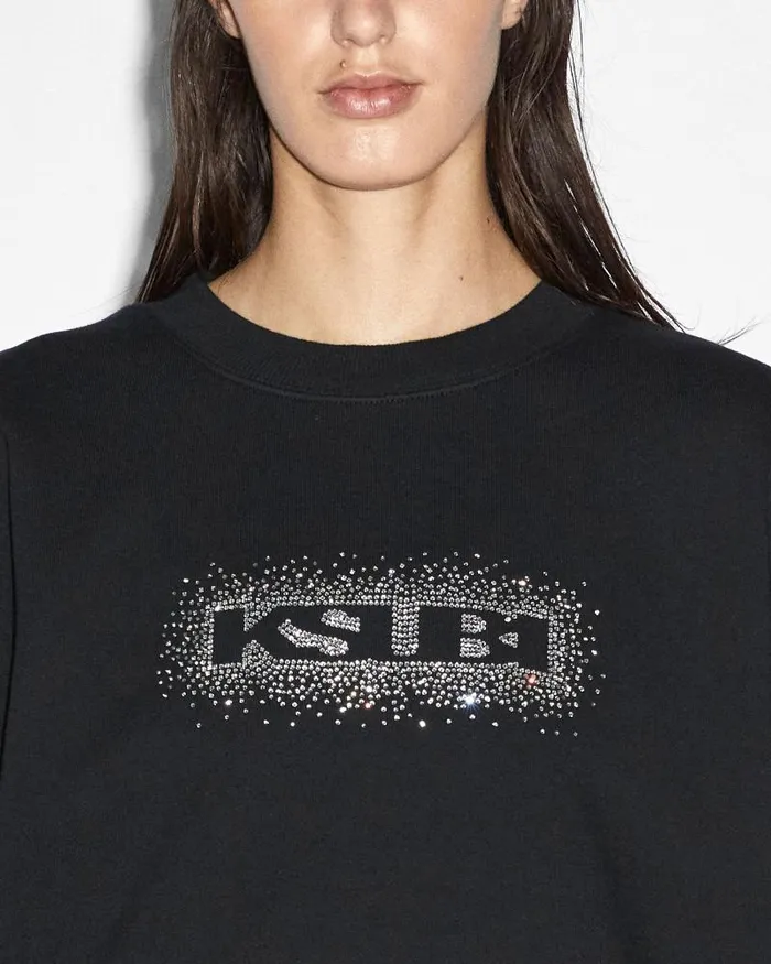 Ksubi Sott Burst Boxy Crew Jet Black Womens Sweats