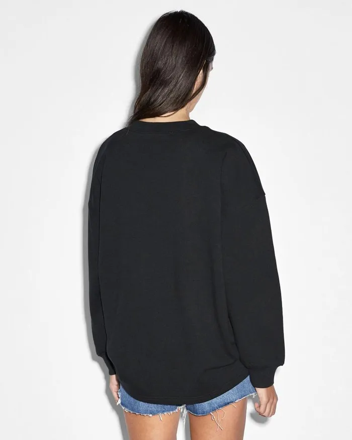 Ksubi Sott Burst Boxy Crew Jet Black Womens Sweats