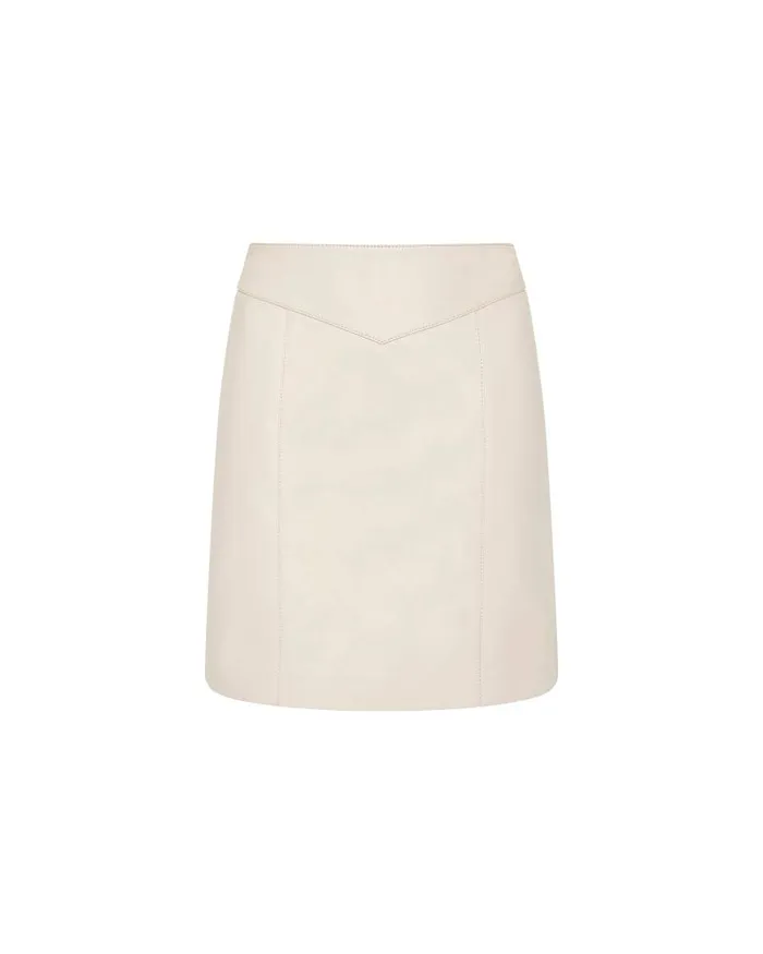 Ksubi Vivian Leather Skirt Off White Womens Skirts