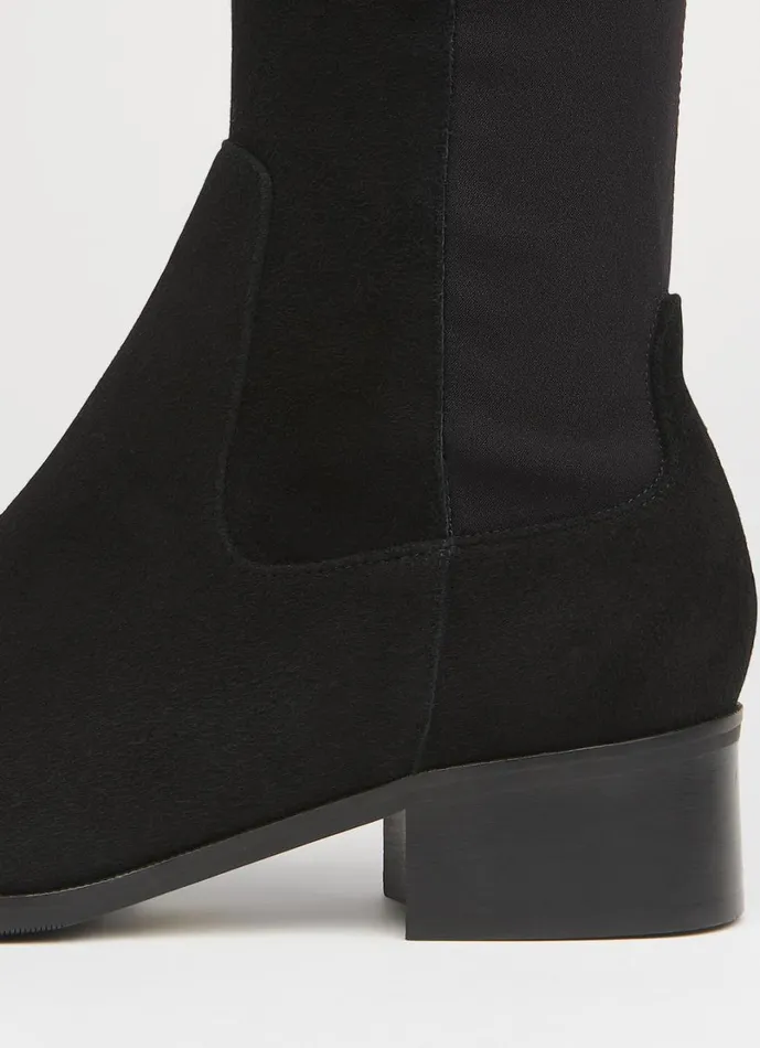 LKBennett Boots Women Bella Black Suede Knee Boots LKBennett Boots Women Bella Black Suede Knee Boots