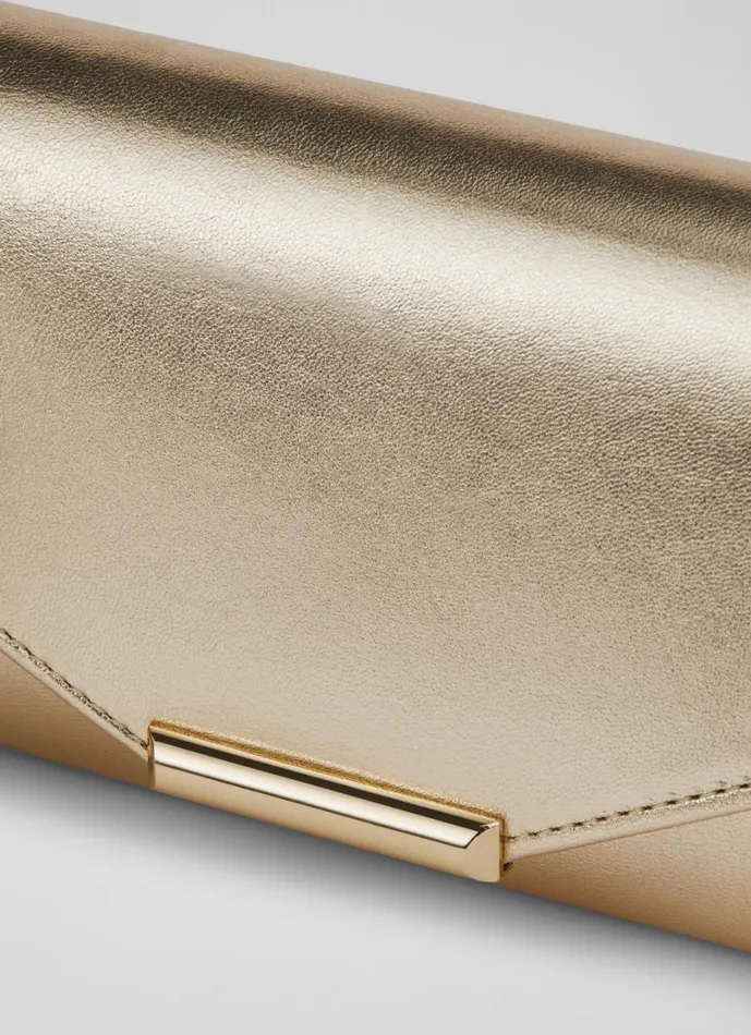 LKBennett Clutch Bags Women Lucille Champagne Clutch Bag LKBennett Clutch Bags Women Lucille Champagne Clutch Bag