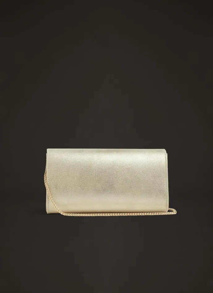 LKBennett Clutch Bags Women Lucy Soft Gold Suede Clutch LKBennett Clutch Bags Women Lucy Soft Gold Suede Clutch