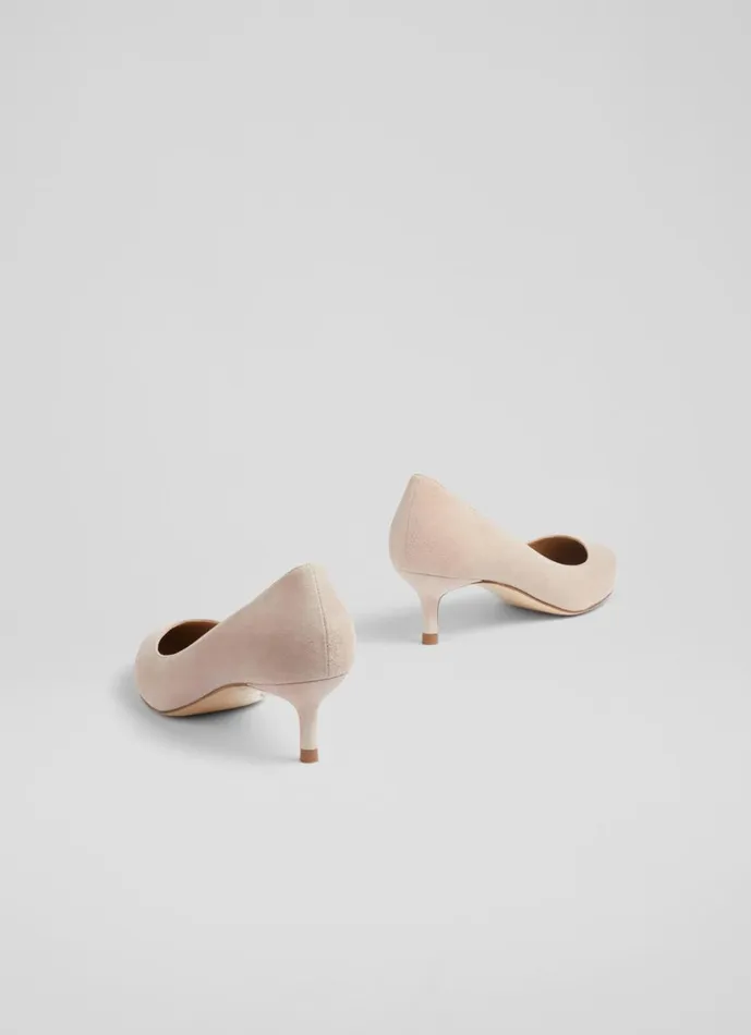 LKBennett Court Shoes Women Audrey Pale Pink Suede Closed Courts LKBennett Court Shoes Women Audrey Pale Pink Suede Closed Courts