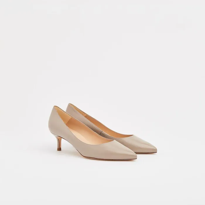 LKBennett Court Shoes Women Audrey Taupe Nappa Leather Closed Courts LKBennett Court Shoes Women Audrey Taupe Nappa Leather Closed Courts