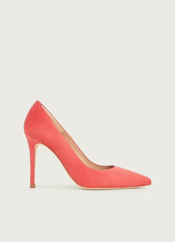 LKBennett Court Shoes Women Fern Lipstick Suede Pointed Toe Courts