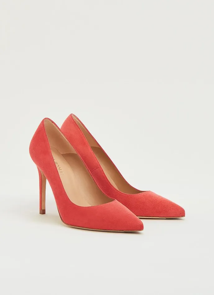 LKBennett Court Shoes Women Fern Lipstick Suede Pointed Toe Courts LKBennett Court Shoes Women Fern Lipstick Suede Pointed Toe Courts