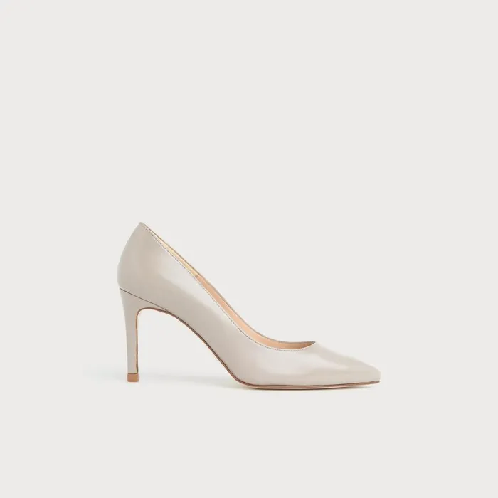 LKBennett Court Shoes Women Floret Taupe Nappa Leather Pointed Toe Courts