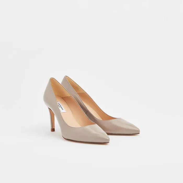 LKBennett Court Shoes Women Floret Taupe Nappa Leather Pointed Toe Courts LKBennett Court Shoes Women Floret Taupe Nappa Leather Pointed Toe Courts