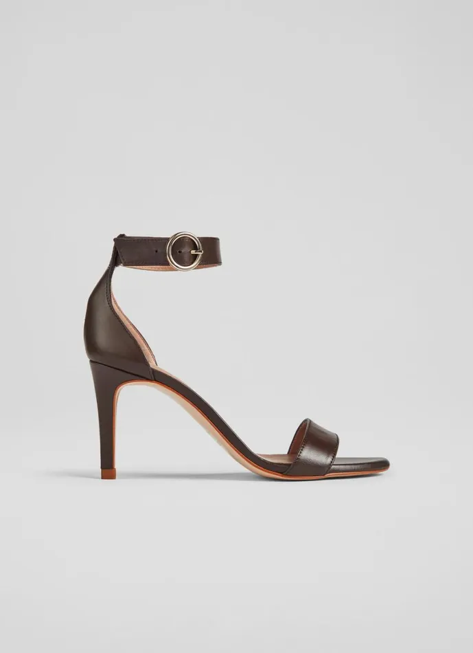 LKBennett Court Shoes Women Ivy Nude 5 Leather Single Strap Sandals
