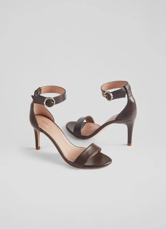 LKBennett Court Shoes Women Ivy Nude 5 Leather Single Strap Sandals LKBennett Court Shoes Women Ivy Nude 5 Leather Single Strap Sandals