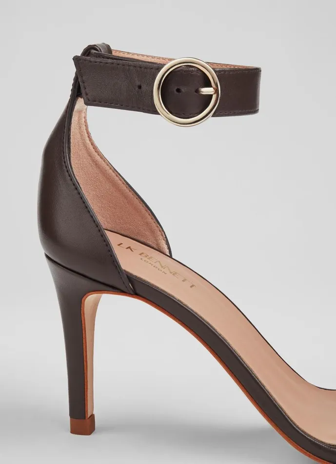 LKBennett Court Shoes Women Ivy Nude 5 Leather Single Strap Sandals LKBennett Court Shoes Women Ivy Nude 5 Leather Single Strap Sandals