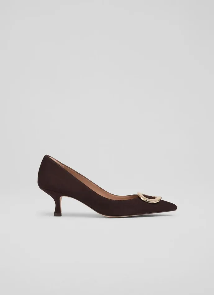LKBennett Court Shoes Women Uma Chocolate O Trim Pointed Courts