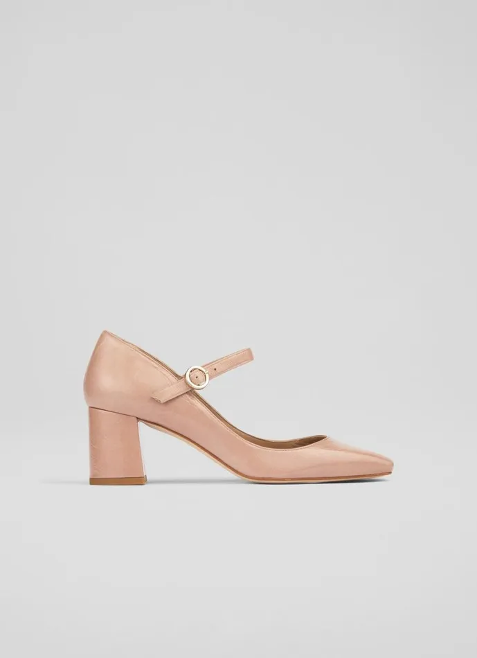 LKBennett Court Shoes Women Winter Carnation Mary Jane Block Heel