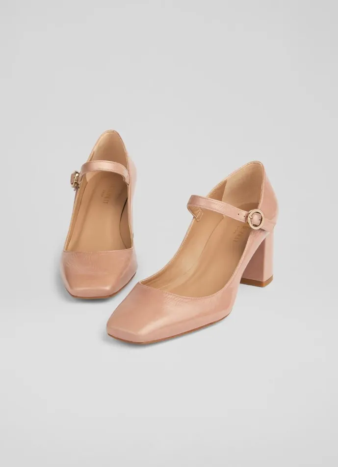 LKBennett Court Shoes Women Winter Carnation Mary Jane Block Heel