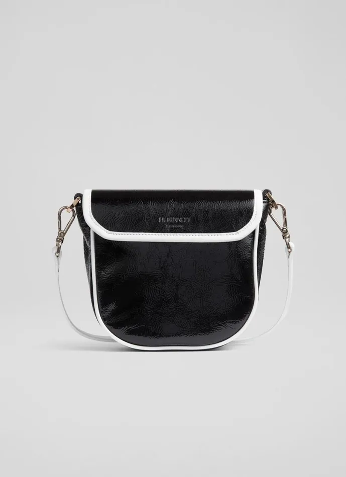 LKBennett CrossBody Bags Women Dee Black Saddle Crossbody Shoulder Bag LKBennett CrossBody Bags Women Dee Black Saddle Crossbody Shoulder Bag