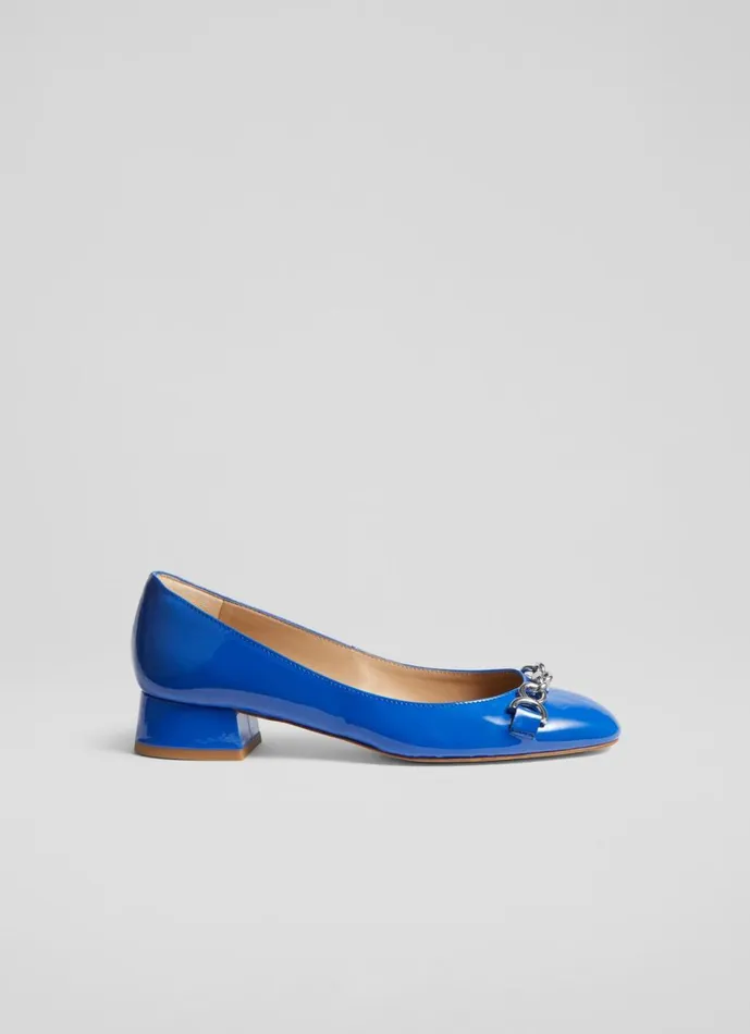 LKBennett Flats Women Blakely Blue Patent Snaffle Pumps
