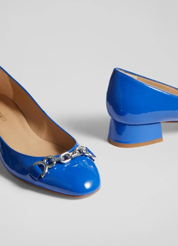 LKBennett Flats Women Blakely Blue Patent Snaffle Pumps