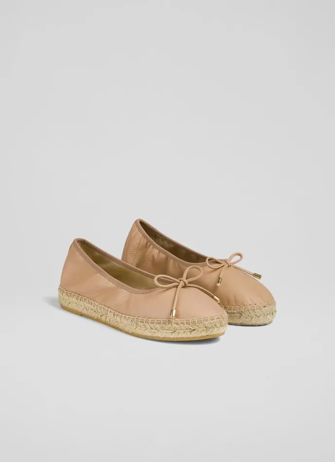 LKBennett Flats Women Taleena Beige Ballet Espadrille