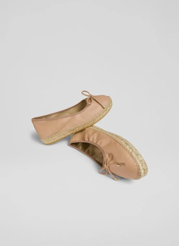 LKBennett Flats Women Taleena Beige Ballet Espadrille