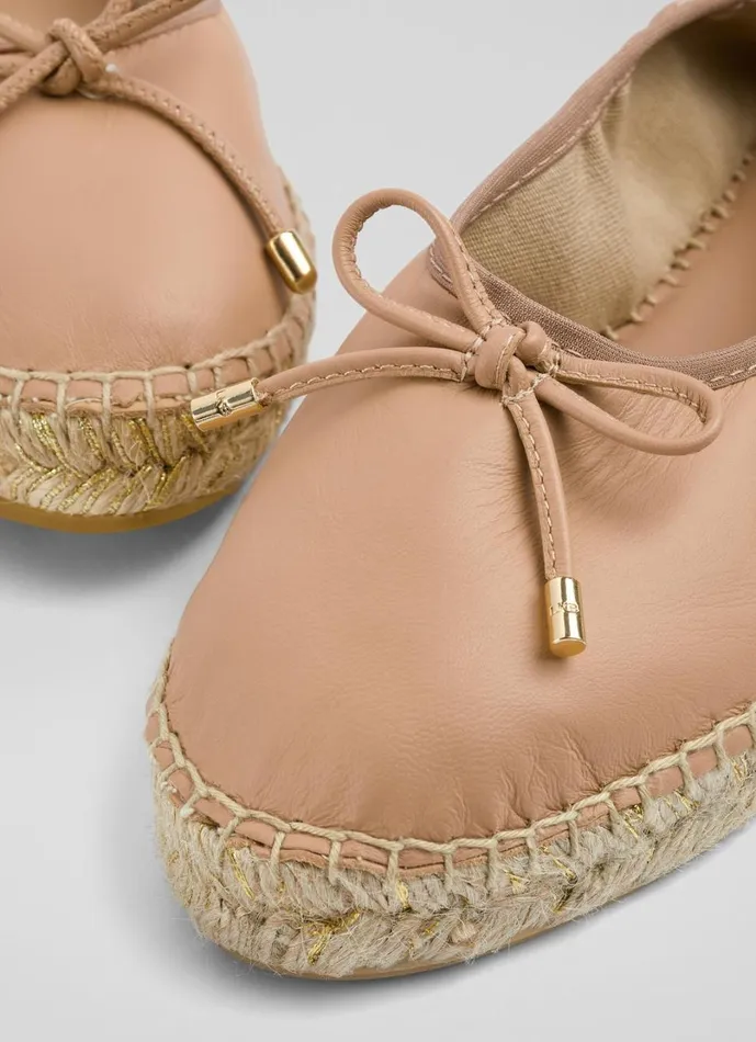 LKBennett Flats Women Taleena Beige Ballet Espadrille