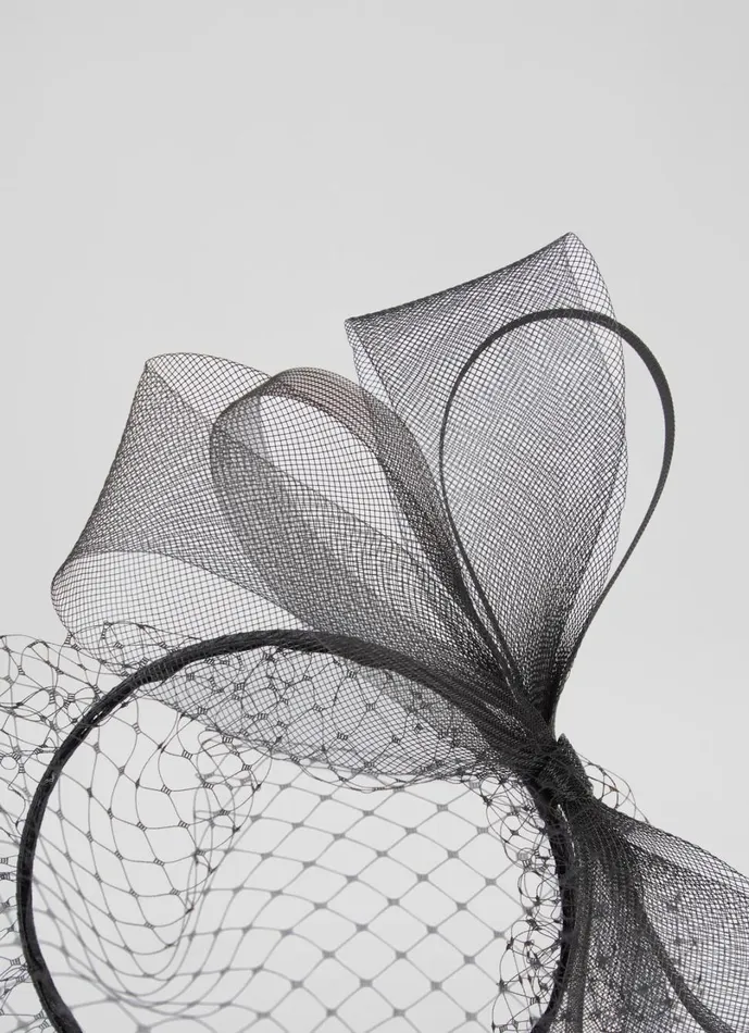 LKBennett Hair Accessories Women True Black Bow Fascinator Headband LKBennett Hair Accessories Women True Black Bow Fascinator Headband