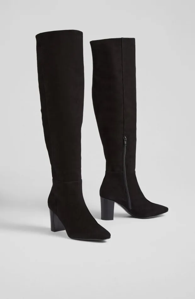 LKBennett Knee Boots Women Courtney Black Suede OverTheKneeBoots LKBennett Knee Boots Women Courtney Black Suede OverTheKneeBoots