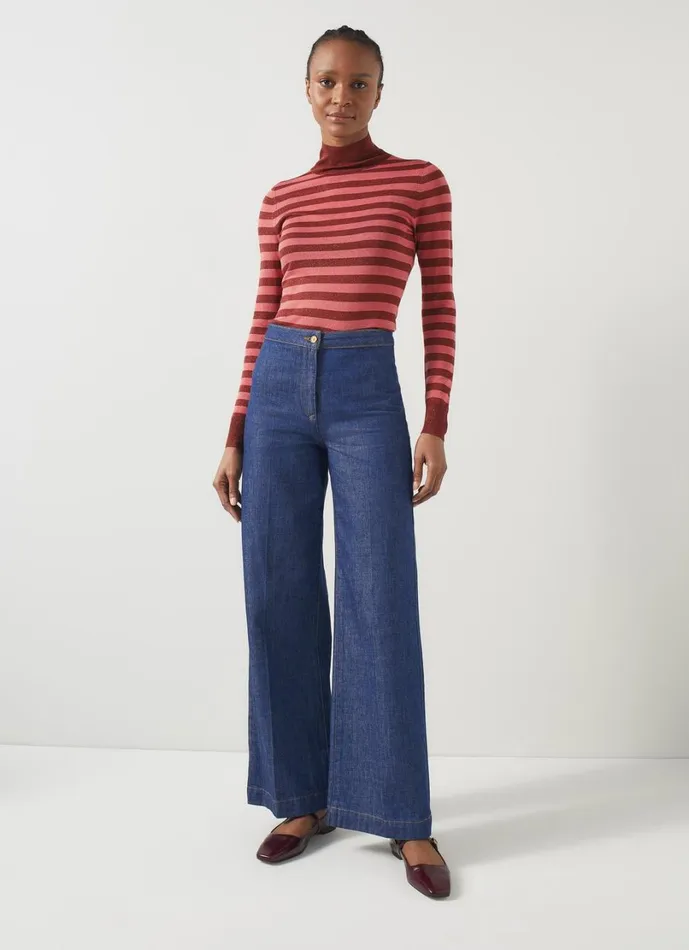 LKBennett Knitwear Women Allie Rose and Copper Knit Top LKBennett Knitwear Women Allie Rose and Copper Knit Top