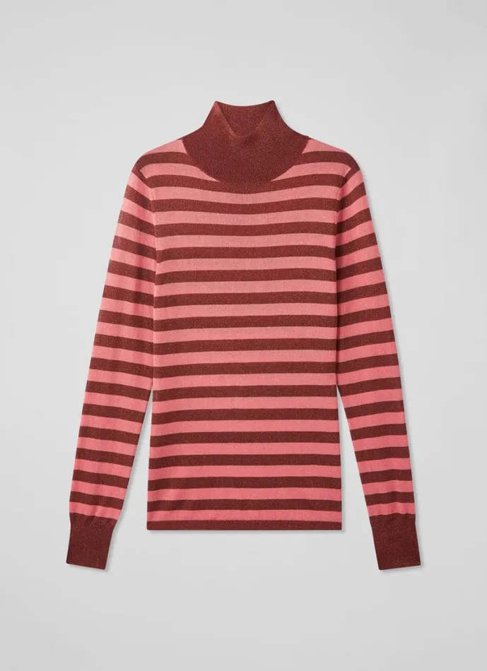 LKBennett Knitwear Women Allie Rose and Copper Knit Top LKBennett Knitwear Women Allie Rose and Copper Knit Top