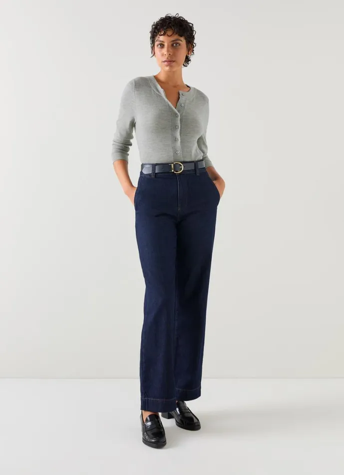 LKBennett Knitwear Women Connie Mid Grey Cardigan