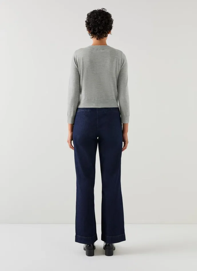 LKBennett Knitwear Women Connie Mid Grey Cardigan LKBennett Knitwear Women Connie Mid Grey Cardigan