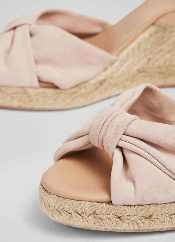LKBennett Sandals Women Angela Pink Suede Espadrille Sandals LKBennett Sandals Women Angela Pink Suede Espadrille Sandals