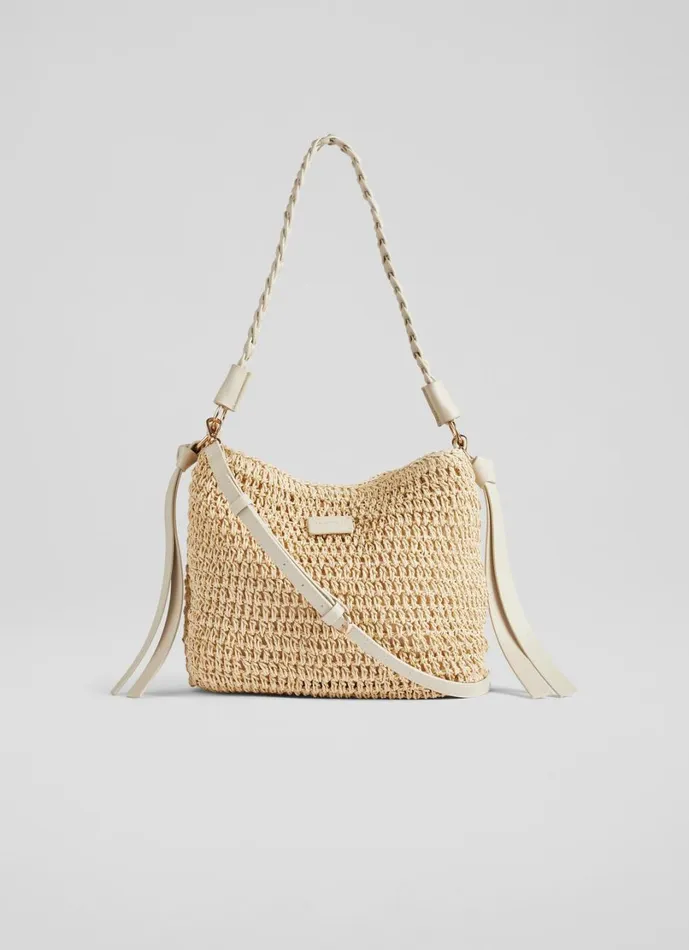 LKBennett Shoulder Bags Women Issie Natural Raffia Shoulder Bag