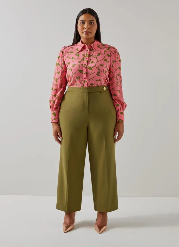 LKBennett Tops Women Sonya Pink and Green Blouse LKBennett Tops Women Sonya Pink and Green Blouse