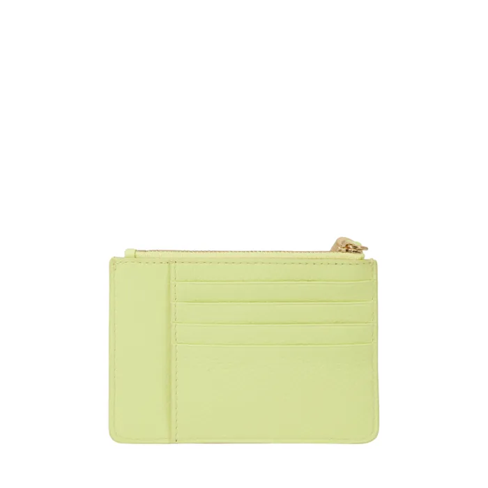 L Zipped Cardholder Lime Women Lancel Card Holder