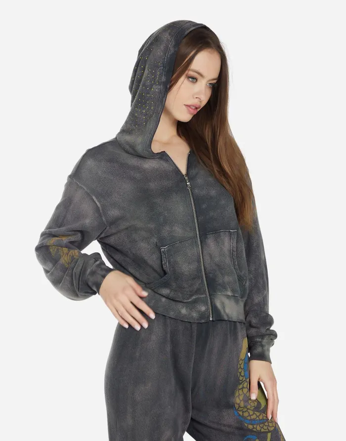 Lachelle Lightning Snake Sunfade Onyx Women039s Lauren Moshi Hoodies
