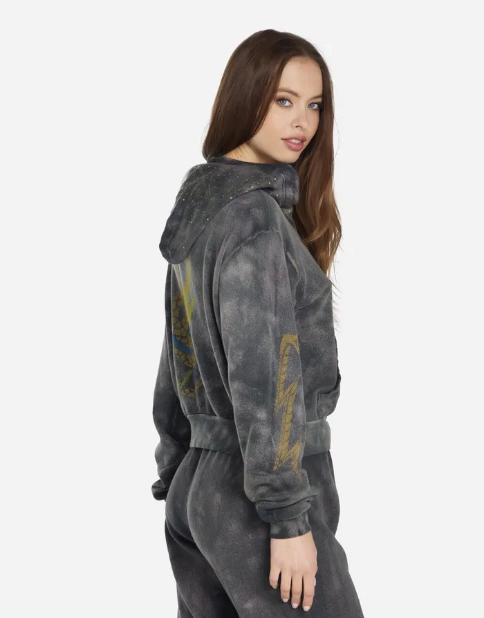 Lachelle Lightning Snake Sunfade Onyx Women039s Lauren Moshi Hoodies
