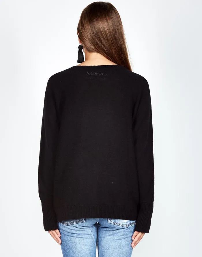 Ladona Glitter Bowie Black Women039s Lauren Moshi Sweaters and Knits